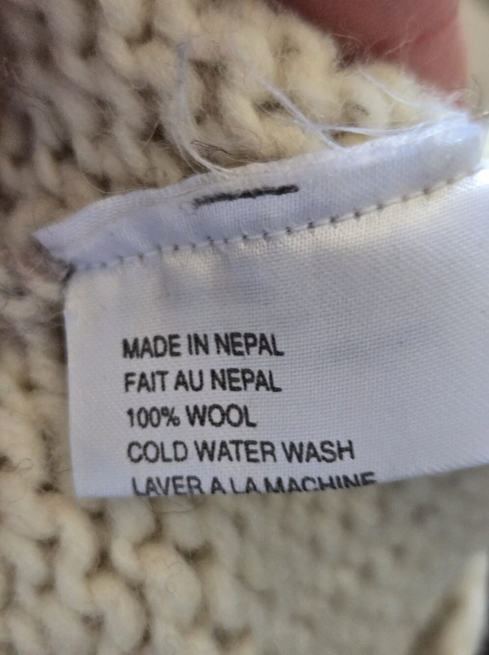 Amos & Andes Vintage Canada Chunky Wool Knit Pullover Sweater - Size L - Picture 10 of 10